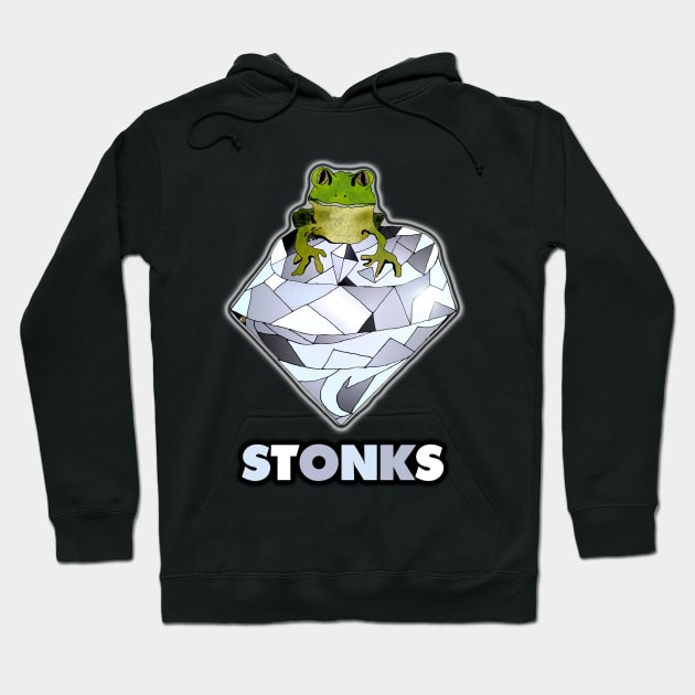 Stonks Frog Hoodie by IanWylie87